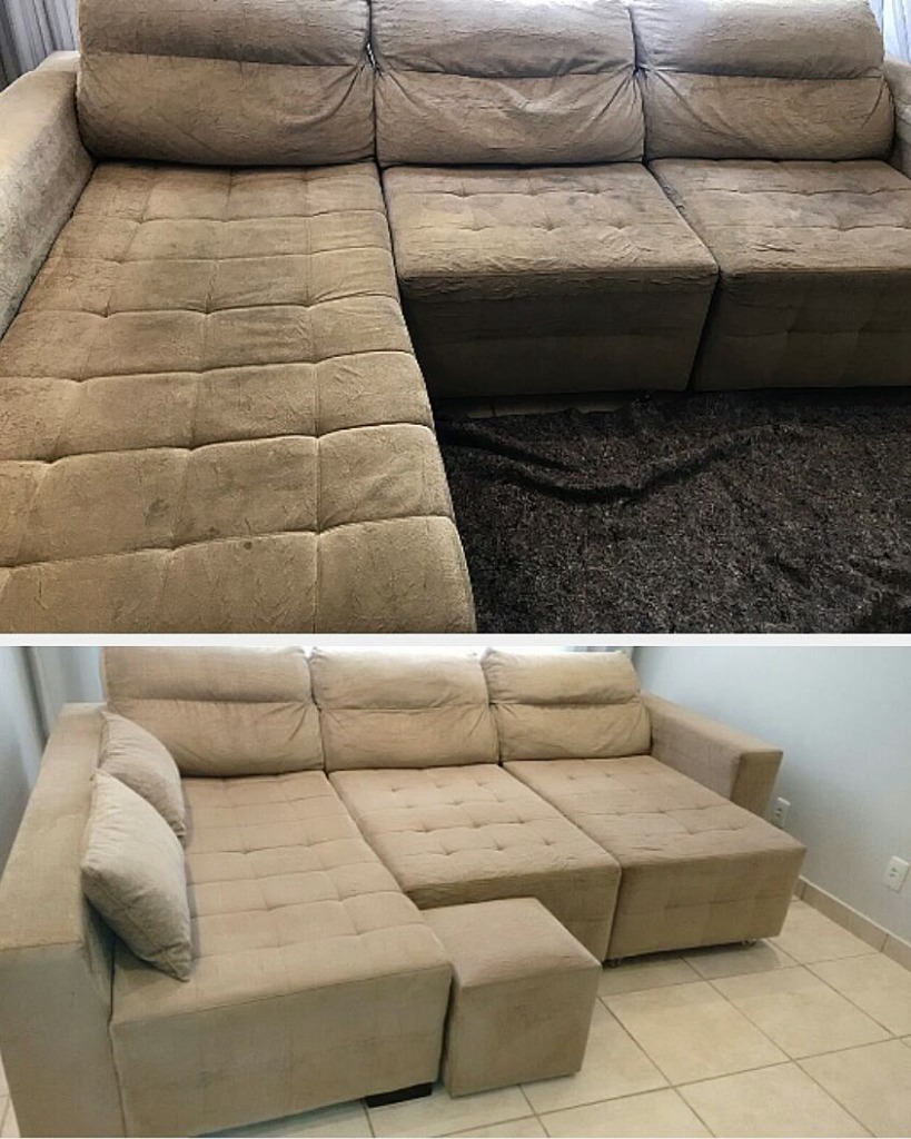 Antes e Depois Sofá